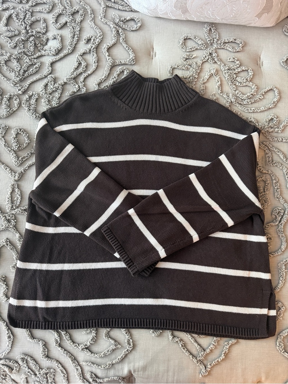 Women’s Gap Striped Mock Neck Sweater